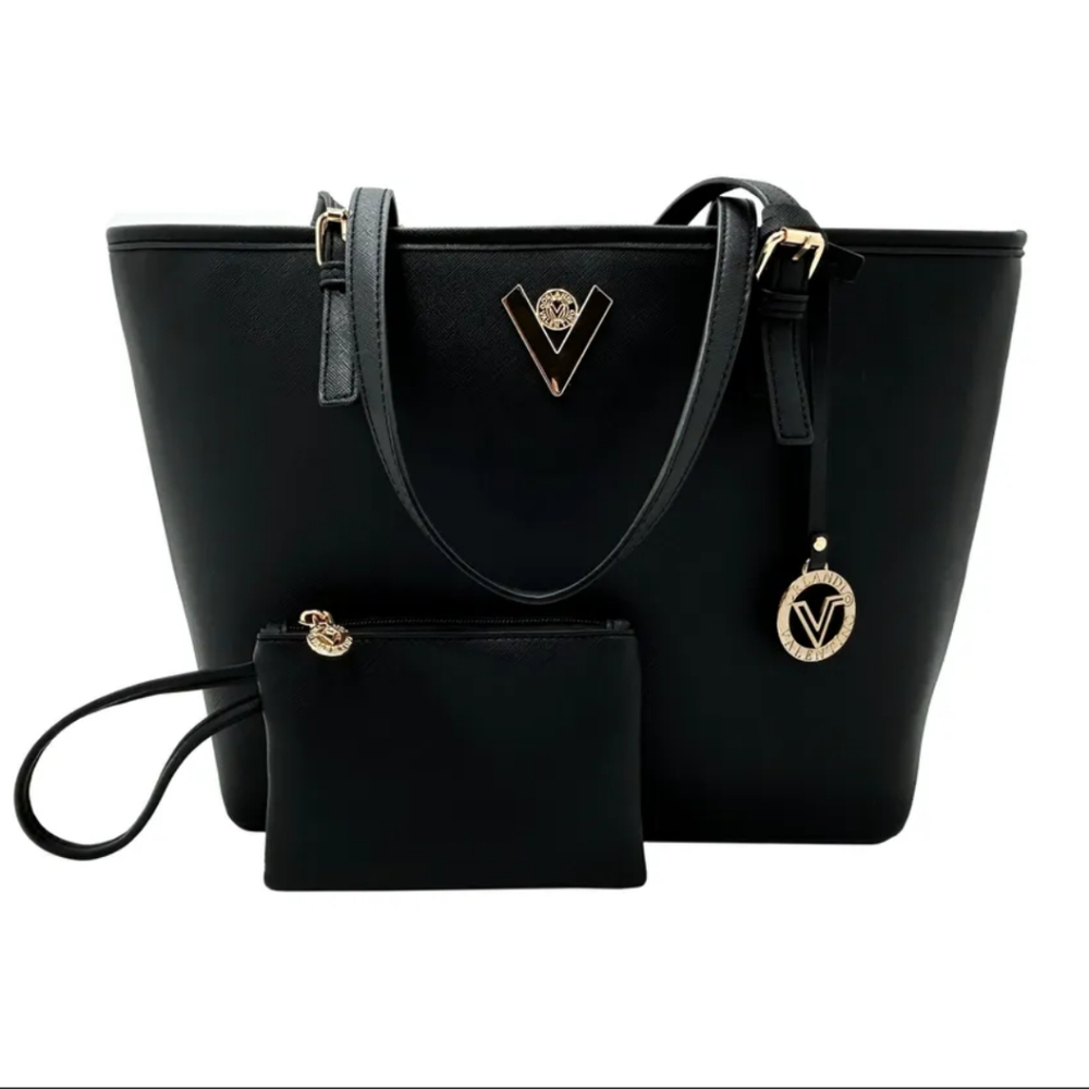 Valentino Orlandi Vegan Leather Tote with detachable wallet or clutch